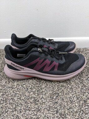Salomon Hypulse Trail Running Sneakers Womens 10 Purple Black Lace Up Shoes